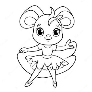 Pagina Para Colorear De Angelina Ballerina En Un Hermoso Tutu 46994-39111