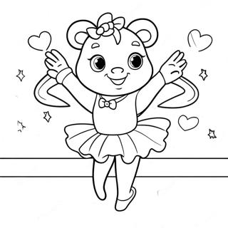 Pagina Para Colorear De Angelina Ballerina En Un Hermoso Tutu 46994-39112