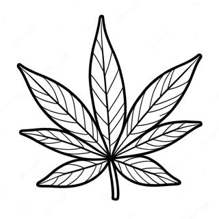 Pagina Para Colorear De Hoja De Cannabis Con Vibras Relajadas 4702-3781