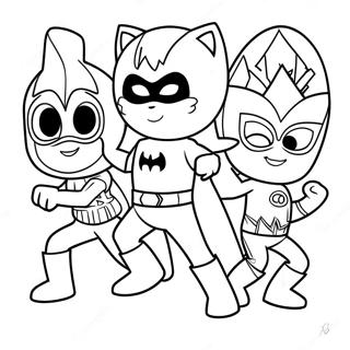 Pj Masks Halloween Páginas Para Colorear