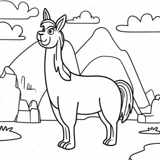 Pagina Para Colorear De Kuzco En Su Forma De Llama 47214-39287