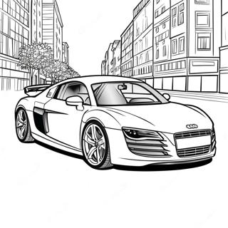 Pagina Para Colorear De Un Coche Deportivo Audi R8 47263-39324