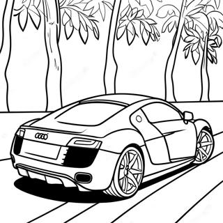 Pagina Para Colorear De Un Audi R8 Elegante En Movimiento 47264-39328