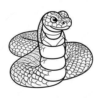 Pagina Para Colorear De Una Serpiente Realista 4731-3803