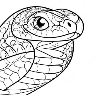 Pagina Para Colorear De Una Serpiente Realista 4731-3804