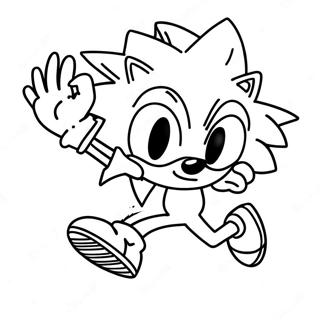 Pagina Para Colorear De Sonic Corriendo Rapido 47334-39389