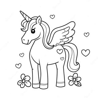 Día De San Valentín Unicornio Páginas Para Colorear