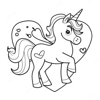 Pagina Para Colorear De Unicornio Para El Dia De San Valentin 47533-39534