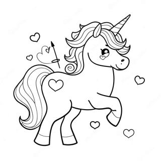 Pagina Para Colorear De Unicornio Para El Dia De San Valentin 47533-39536