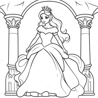 Pagina Para Colorear De Princesa Elegante En Una Torre 47565-39558