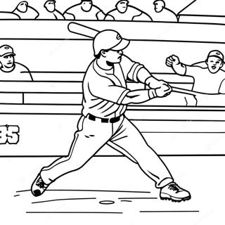 Pagina Para Colorear De Un Jugador De Los Cincinnati Reds Bateando 47625-39602