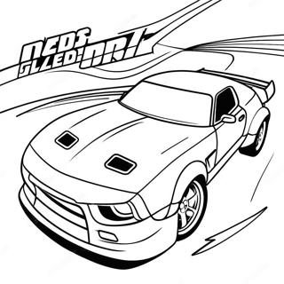 Pagina Para Colorear De Un Coche De Drift De Need For Speed 47695-39658