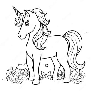 Pagina Para Colorear De Un Majestuoso Unicornio 47815-39759