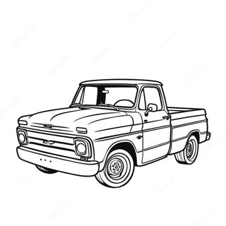 Pagina Para Colorear De Camioneta Vintage Chevy C10 47835-39776