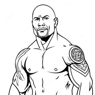 Pagina Para Colorear The Rock Wwe 4811-3866