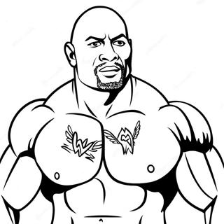 Pagina Para Colorear The Rock Wwe 4811-3867