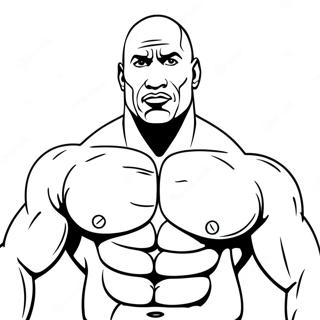 Pagina Para Colorear The Rock Wwe 4811-3868