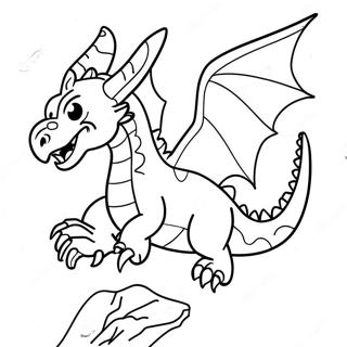 Pagina Para Colorear Dragon Aterrador Realista En Vuelo 4821-3874