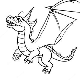 Pagina Para Colorear Dragon Aterrador Realista En Vuelo 4821-3875