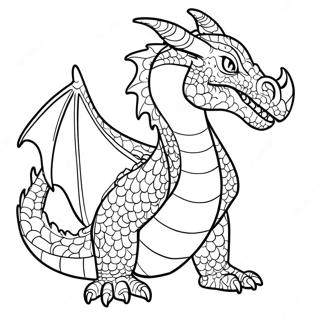 Pagina Para Colorear Dragon Feroz Que Echa Fuego 4822-3877