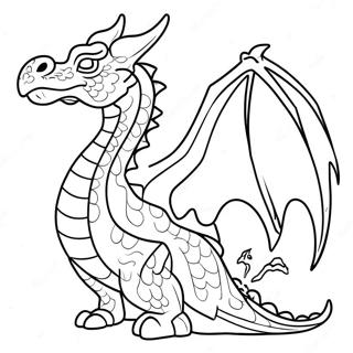 Pagina Para Colorear Dragon Feroz Que Echa Fuego 4822-3878