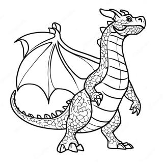 Pagina Para Colorear Dragon Feroz Que Echa Fuego 4822-3879