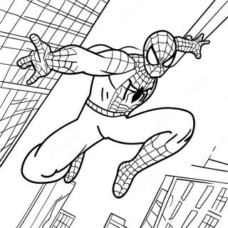 Pagina Para Colorear De Spiderman En Accion 48245-40095