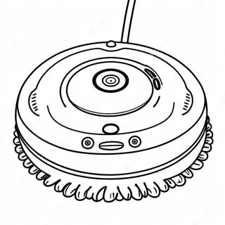 Pagina Para Colorear De Roomba Lindo Con Cara Sonriente 48255-40114