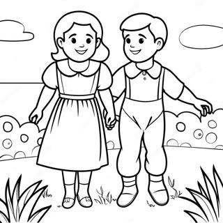 Pagina Para Colorear Del Clasico Cuento De Jack Y Jill 48374-40195