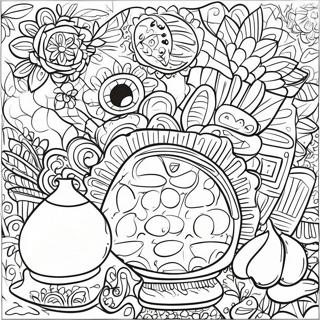 Pagina Para Colorear De Vibrante Ceramica Talavera Mexicana 48385-40212