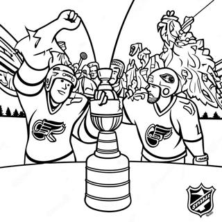 Pagina Para Colorear Emocionante Partido De Stanley Cup 4842-3894