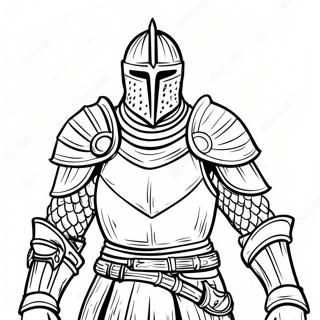 Pagina Para Colorear Del Caballero De Dark Souls En Armadura 48435-40251