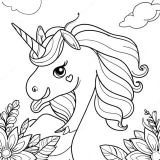 Unicornio Afro Páginas Para Colorear