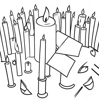 Pagina Para Colorear De Encendido De Velas Del Holocausto 48585-40372