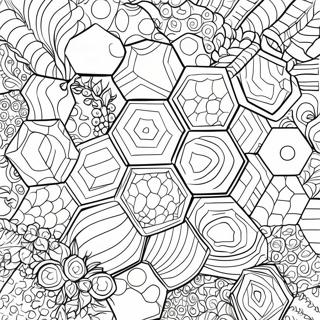 Pagina Para Colorear De Patron De Hexagonos 48654-40414