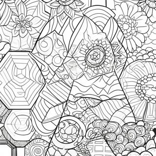 Pagina Para Colorear De Formas Geometricas De Hexagonos 48655-40425