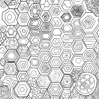 Pagina Para Colorear De Formas Geometricas De Hexagonos 48655-40426