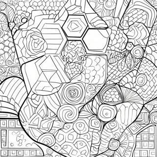 Pagina Para Colorear De Formas Geometricas De Hexagonos 48655-40427