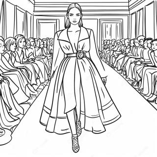 Pagina Para Colorear Del Desfile De Moda De Dior 48725-40478