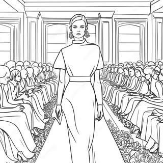 Pagina Para Colorear Del Desfile De Moda De Dior 48725-40479