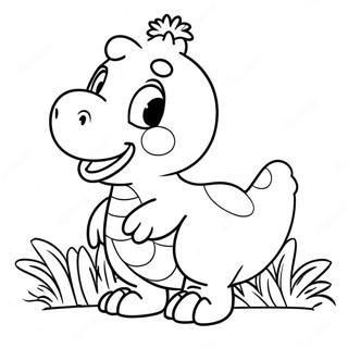 Pagina Para Colorear De Birdo Lindo Con Flores 48755-40506