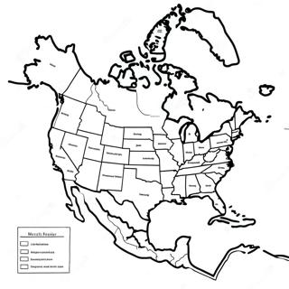 Pagina Para Colorear Del Mapa De America Del Norte 48804-40547