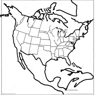 Pagina Para Colorear Del Mapa De America Del Norte 48804-40548