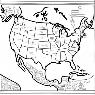 Pagina Para Colorear Del Mapa Detallado De America Del Norte 48805-40560