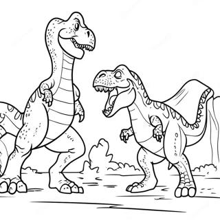 Giganotosaurus Vs T Rex Páginas Para Colorear