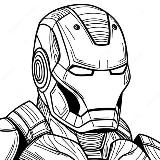 Pagina Para Colorear De La Mascara De Iron Man Detallada 48925-40641