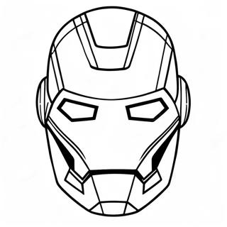 Pagina Para Colorear De La Mascara De Iron Man Detallada 48925-40643