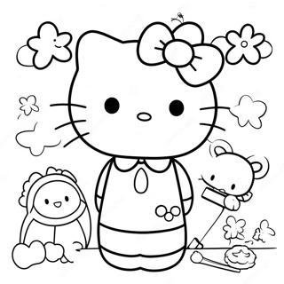 Pagina Para Colorear De Hello Kitty Con Amigos 48955-40667