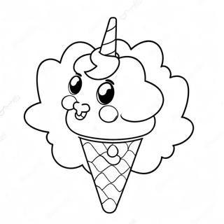 Helado De Unicornio Páginas Para Colorear