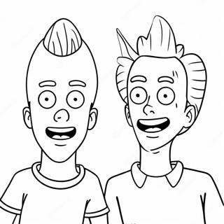 Pagina Para Colorear De Beavis Y Butthead En Disfraces Tontos 48995-40700